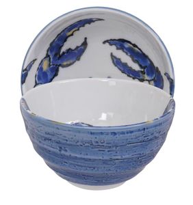 Tokyo Design Studio - Seafood - Noodlekom - Krab - Blauw - 16 x 8.5cm - 950ml