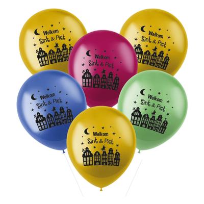 Folat BV Ballonnen welkom sint & piet, 6st.