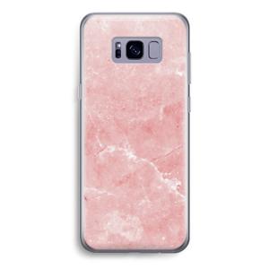 Roze marmer: Samsung Galaxy S8 Transparant Hoesje