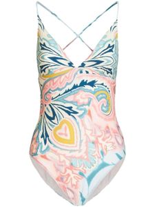 ETRO maillot de bain à imprimé graphique - Bleu