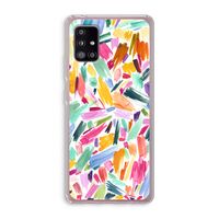 Watercolor Brushstrokes: Samsung Galaxy A51 5G Transparant Hoesje