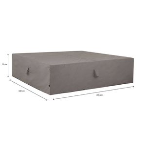 Hoes voor loungeset 205x100 cm grijs