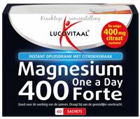 Lucovitaal Voedingssupplementen Magnesium 400 Forte Poeder Citroensmaak 60Stuks