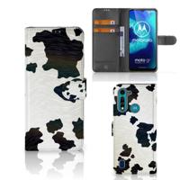Motorola G8 Power Lite | Telefoonhoesje | Met pasjeshouder | Koeienvlekken