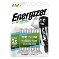 Batterij oplaadbaar Energizer 4xAAA 800mAh | 12 stuks