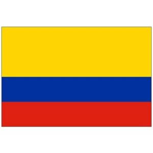Klein formaat vlag Colombia - 60 x 90 cm - met ophangringen - Landen - Versiering