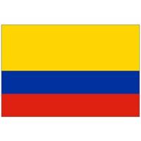 Klein formaat vlag Colombia - 60 x 90 cm - met ophangringen - Landen - Versiering