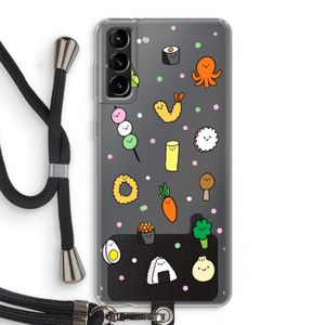 Happy bento friends: Samsung Galaxy S21 Plus Transparant Hoesje met koord
