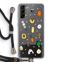 Happy bento friends: Samsung Galaxy S21 Plus Transparant Hoesje met koord
