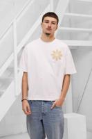 Project X Paris Embroidered Flower T-Shirt Heren Wit - Maat S - Kleur: Wit | Soccerfanshop