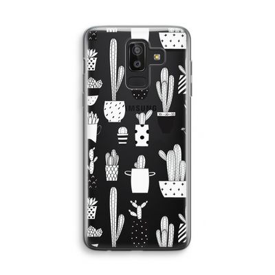 Cactusmotief: Samsung Galaxy J8 (2018) Transparant Hoesje