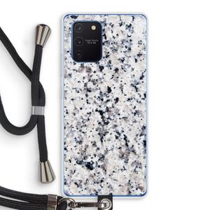 Gespikkelde marmer: Samsung Galaxy Note 10 Lite Transparant Hoesje met koord