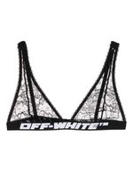 Off-White soutien-gorge triangles à bande logo - Noir - thumbnail