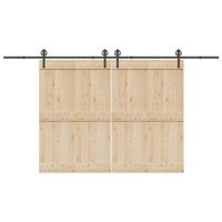 Doos met onderdelen voor schuifdeur 400 cm staal zwart