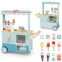 Ijswagen voor Kinderen Ijsstandaard voor Peuters Automaat en Speelgoed Display Scherm en Scanner 15 Stuks Voedsel Wielen Ijswagen voor Kinderen Ijsstandaard voor Peuters Automaat en Speelgoed Display Scherm en Scanner 15 Stuks Voedsel Wielen