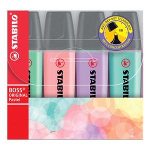 Stabilo boss original pastel markeerstiften, 4st.