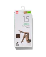 HEMA 2-pak Pantys 15 Denier Bruin (bruin)