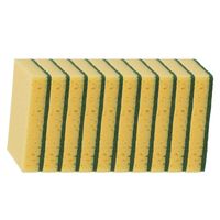 10x Schuursponzen vlak premium 14 x 9 x 3 cm