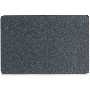 6x Rechthoekige onderleggers/placemats voor borden antraciet grijs 45 x 30 cm - Placemats