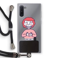 Hartje: Samsung Galaxy Note 10 Transparant Hoesje met koord