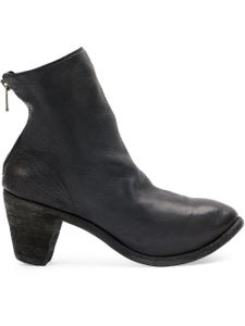 Guidi distressed heel boots - Noir