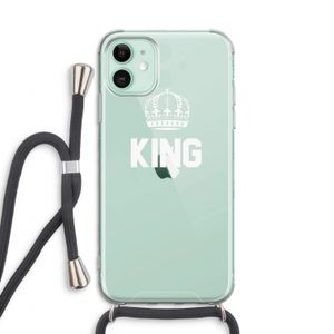 King zwart: iPhone 11 Transparant Hoesje met koord