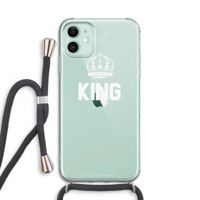 King zwart: iPhone 11 Transparant Hoesje met koord