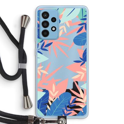 Tropisch: Samsung Galaxy A52 Transparant Hoesje met koord