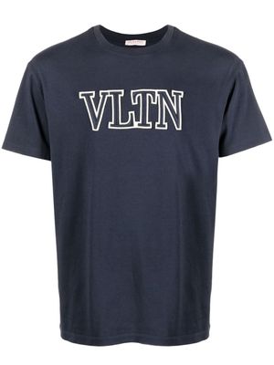 Valentino Garavani t-shirt à broderies - Bleu