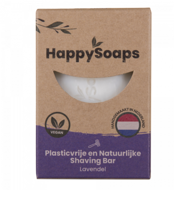 HappySoaps Scheerzeep Shaving Bar Lavendel 80gr HappySoaps Scheerzeep Shaving Bar Lavendel 80gr