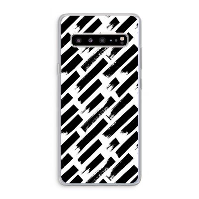 Zwarte vegen: Samsung Galaxy S10 5G Transparant Hoesje