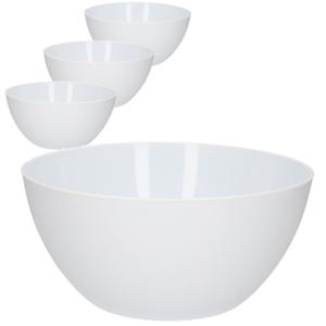 Schalen/schaaltjes/kommetjes - 4x - Dia 14 cm - wit 750 ml