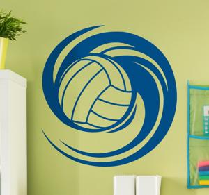 Muursticker spinnende volleybal