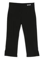 MSGM Kids pantalon droit à logo brodé - Noir