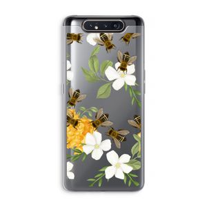 No flowers without bees: Samsung Galaxy A80 Transparant Hoesje