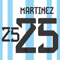 Martinez 25 (Officiële Argentinië 3 Sterren Bedrukking 2023-2024)