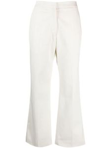 Jil Sander pantalon court à plis marqués - Blanc