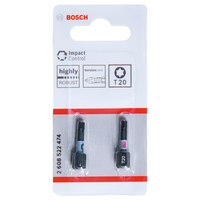 Bosch Accessoires Impact Control T20 25mm | 2 stuks - 2608522474