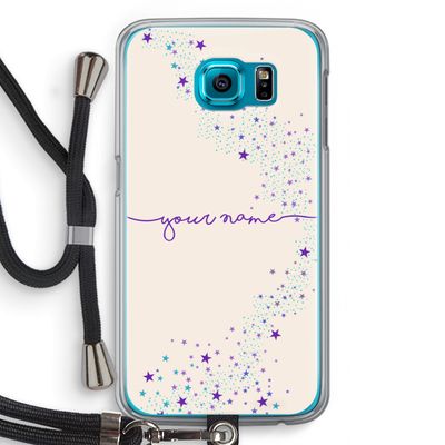 Sterren: Samsung Galaxy S6 Transparant Hoesje met koord