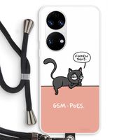 GSM poes: Huawei P50 Transparant Hoesje met koord