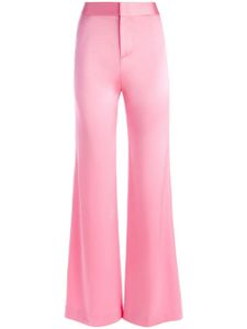 alice + olivia pantalon palazzo Deanna à fini satiné - Rose