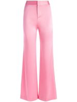 alice + olivia pantalon palazzo Deanna à fini satiné - Rose