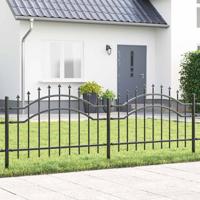 Tuin Hek Grijs 115 cm Poedergecoat staal