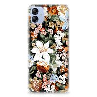 TPU Case voor Samsung Galaxy A04e Dark Flowers - thumbnail