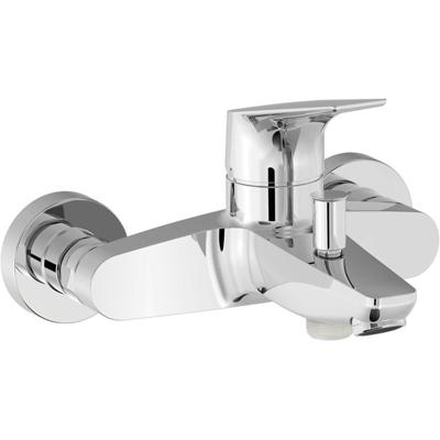 Badkraan Tres Canigó | Opbouw | Mengkraan | Incl.Handdoucheset | 2-weg | hoh 15 cm | 1-hendel | Rond | Chroom
