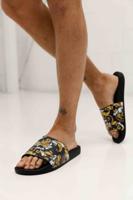 Versace Jeans Couture Slippers Heren Zwart/Goud - Maat 39 - Kleur: GoudZwart | Soccerfanshop