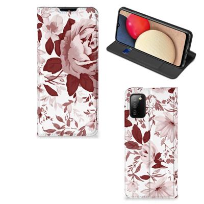 Bookcase Samsung Galaxy M02s | A02s Watercolor Flowers