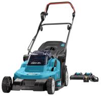 Makita DLM432PT2 accu grasmaaier 43cm - 2x18V 2x5.0 Ah accu en duo snellader Makita DLM432PT2 accu grasmaaier 43cm - 2x18V 2x5.0 Ah accu en duo snellader