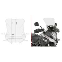 GIVI Windscherm, moto en scooter, D3112ST Verhoogd transparant