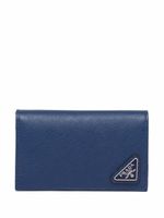 Prada porte-cartes en cuir saffiano - Bleu